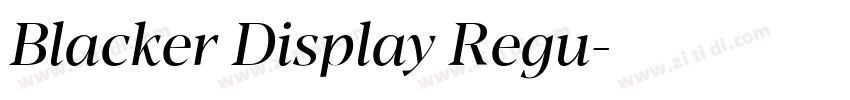 Blacker Display Regu字体转换